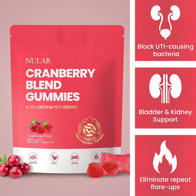 Nular Cranberry Gummies | Urinary & Kidney Defense Formula